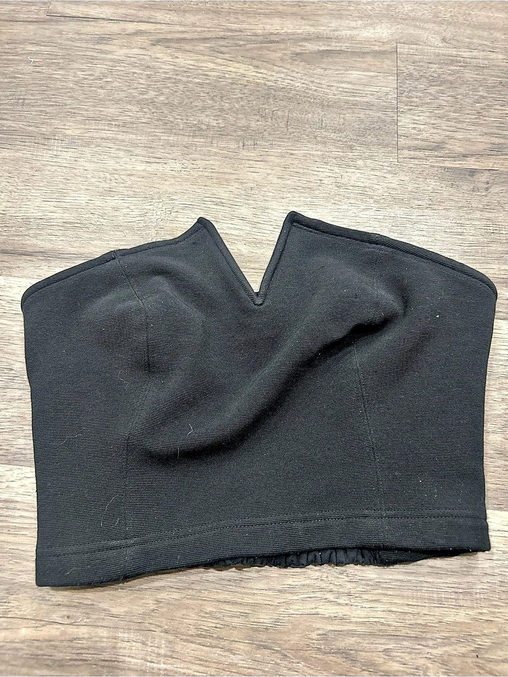 Maeve Black Smocked Crop Top Size Small Like New